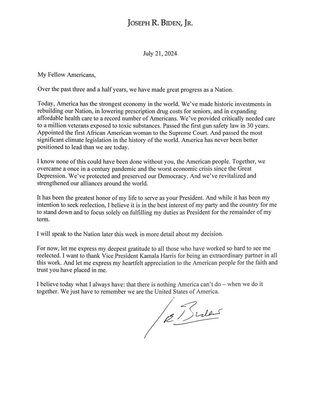 BIDEN SI RITIRA DALLA CORSA ALLA CASA BIANCA: COSA SUCCEDERA’?